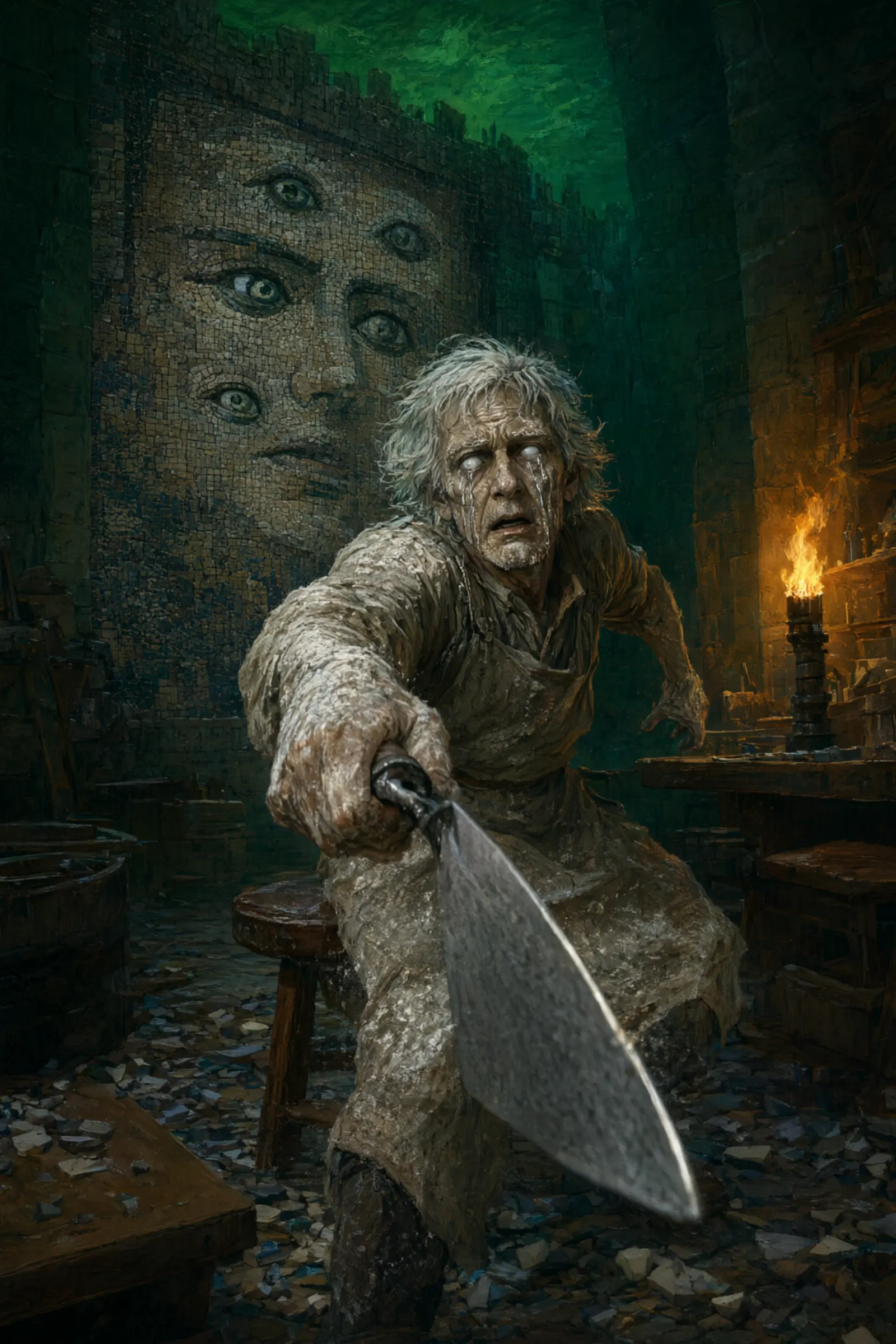Generated scene: The Old Man